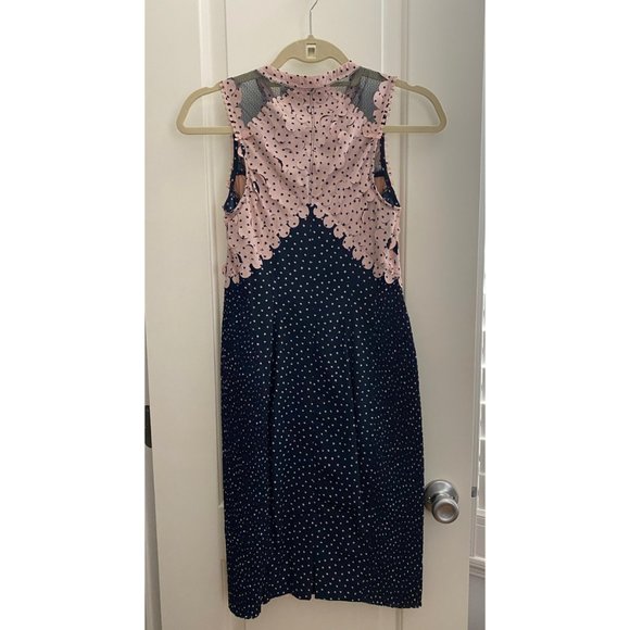 Beguile by Byron Lars, Size 0P, Navy & Pink Dress - Picture 2 of 6